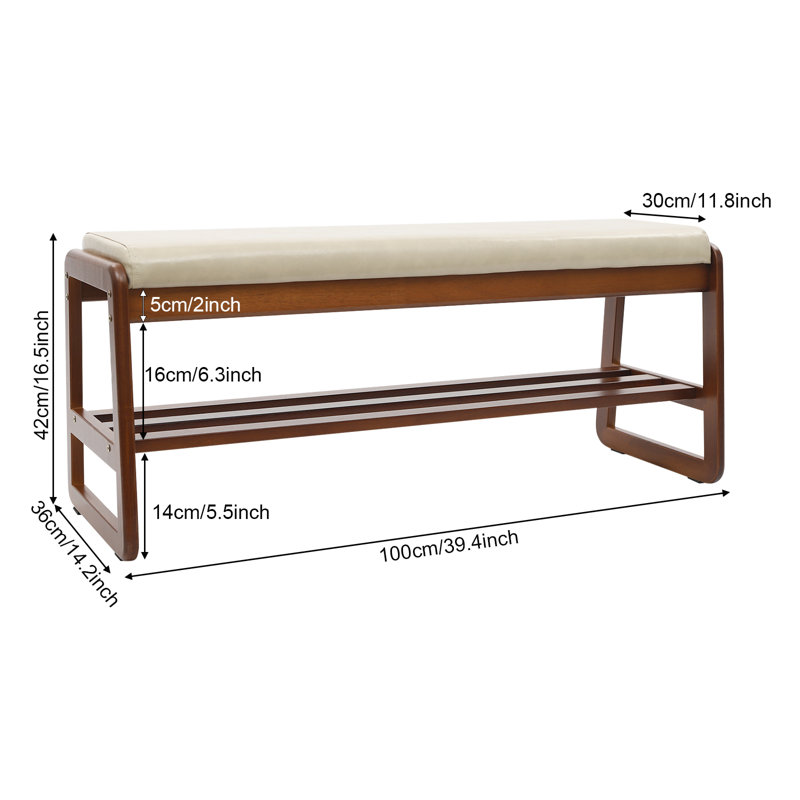 5 Pairs Shoe Storage Bench For Entryway