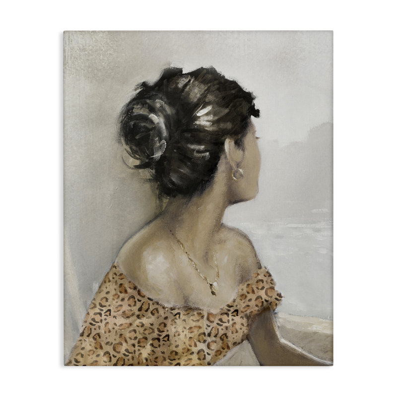 woman facing away drawing