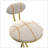 2PCS S-Shaped Stripe Stools With Metal Legs-945007874