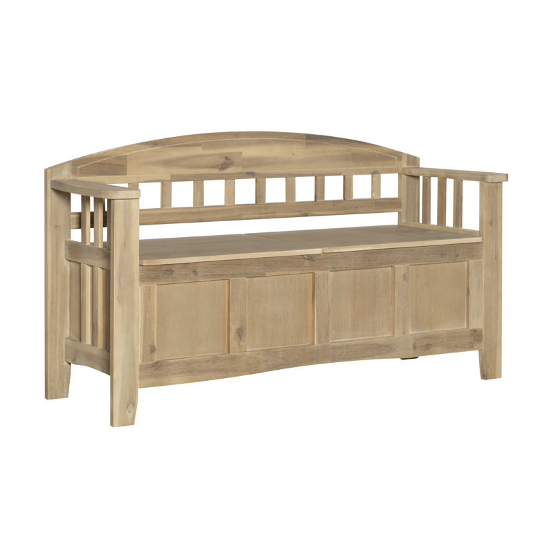 Banc de rangement en bois massif Naja