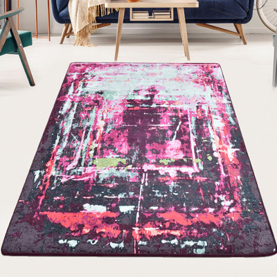 High-Quality Area Rug, 5.2 x 7.5 Feet, 100% Polyester, 0.16 in Pile Height | Antibacterial, Non-Slip Underside, Machine Washable | Perfect for Living Room, Bedroom, and Dining Areas, Durable and Stylish Design
