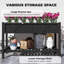 Boîte à fleurs surélevée en bois, lit de jardin surélevé, avec tablette de rangement, trous de drainage et doublure-1914890985