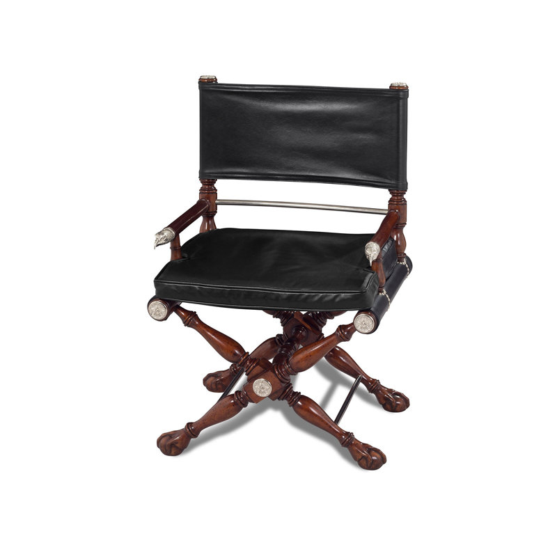 Scarborough House Folding Director Chair, Nickel 