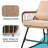 4-piece Patio Furniture Outdoor Bistro Set With Cushions-1942832422