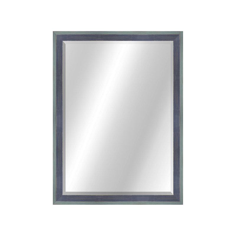 Bois naturel, 32,5 po x 26,5 po, Gris / bleu