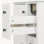 Meuble-lavabo vert clair 24 po avec lavabo intégré en céramique, tablette à double couche et tiroirs à fermeture en douceur-915830445