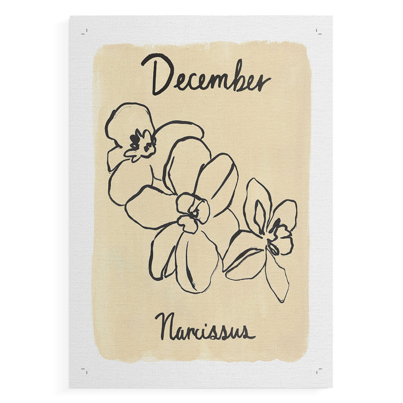 Birth Month XII -Canvas Print Only - NOT FRAMED