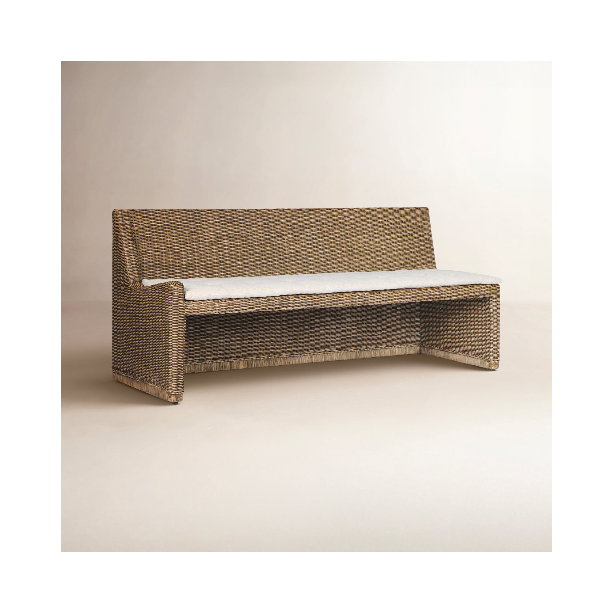 Senna Woven Dining Bench, 33" H x 72" W x 26.25" D