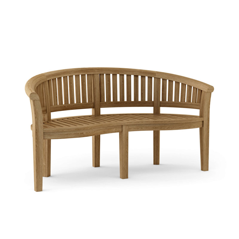 Curve Teak Garden Bench