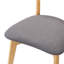 Ensemble de 4 chaises de salle à manger rembourrées de style Mid-Century, confortables et durables avec pieds en polyester et en bois massif