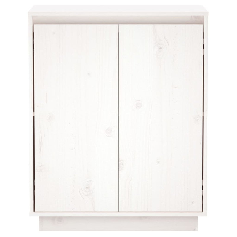 Buffet console en bois de pin massif Nyalah, Blanc