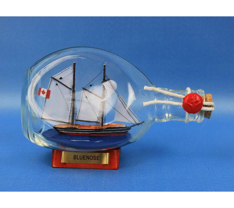 Le modèle de voile est livré dans une bouteille Elim