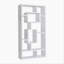 Bibliothèque rectangulaire à 10 tablettes en blanc-4225223