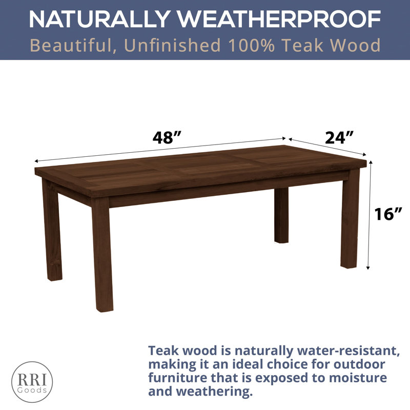 Table basse d'extérieur en teck RRI Goods