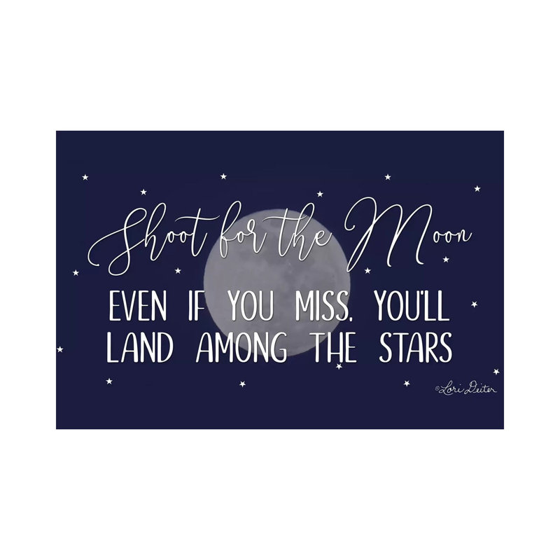 Shoot For The Moon by Lori Deiter - Wrapped Canvas Gallery-Wrapped Canvas Giclée, 66.04 cm H x 45.72 cm W x 3.175 cm D