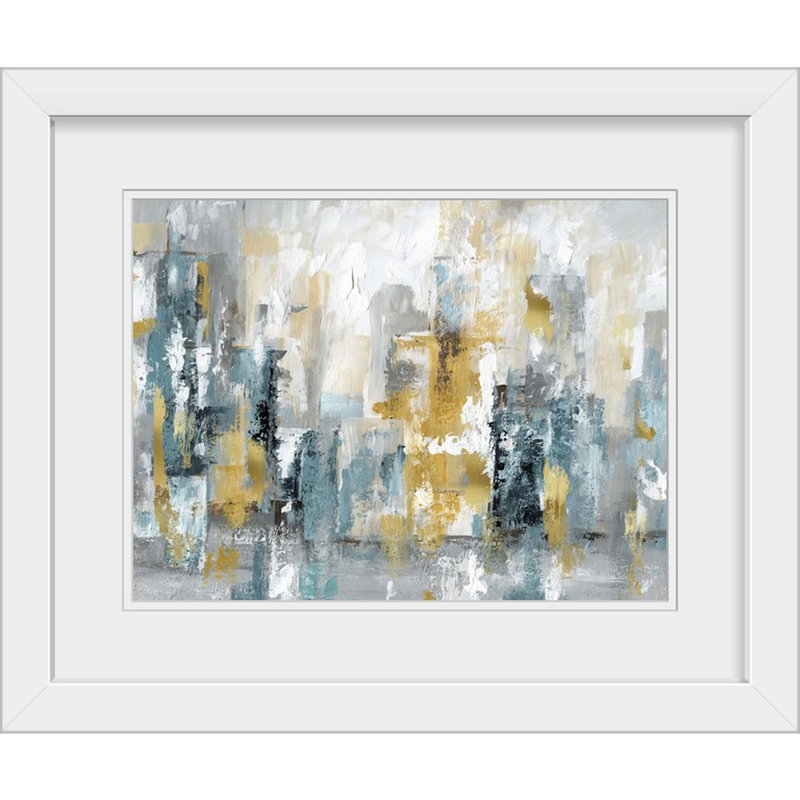 « City Views II », impression, H 20 po x l 24 po x P 1 po, Impression encadrée, Blanc