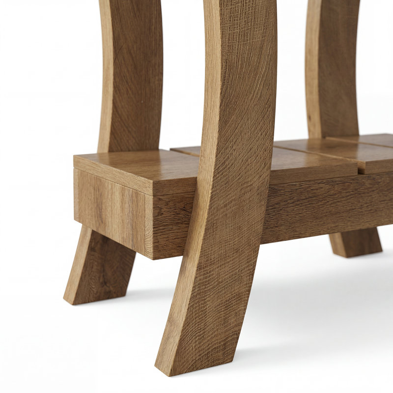 Pedestal End Table, Brown