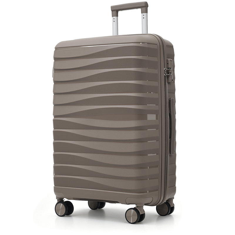 Ensemble de valises de voyage en PP de qualité supérieure, ensemble de valises à verrou TSA 3 pièces avec des tailles de 20, 24 et 28 pouces avec des roues pivotantes à 360 °