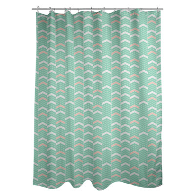 Rideau de douche simple à chevrons