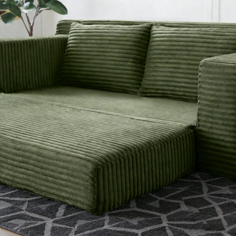 Canapé-lit convertible en mousse viscoélastique Boneless, Vert