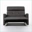 Causeuse inclinable, canapé inclinable à inclinaison zéro moderne pour petits espaces | Ardoise | Microfibre