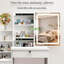Bureau de coiffeuse avec miroir coulissant, lumières et beaucoup de rangement, parfait pour le maquillage et le style dans n'importe quelle chambre à coucher