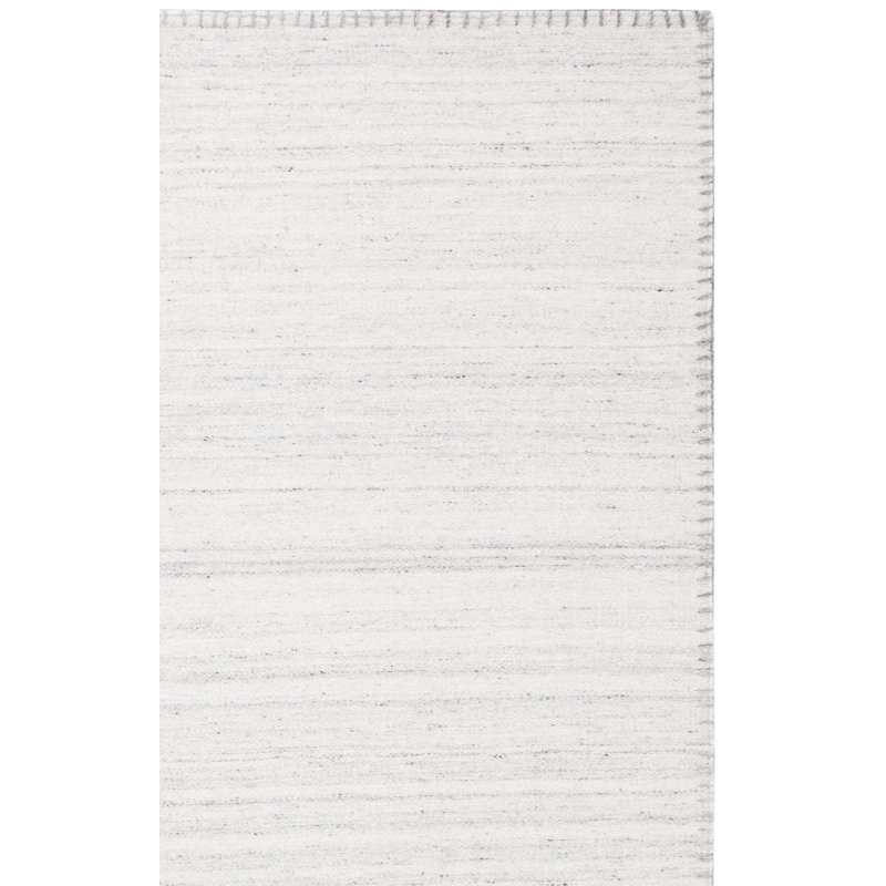 Tapis en laine / coton à tissage plat Gramm en beige / gris clair, Tapis de couloir 2 pi 3 po x 9 pi