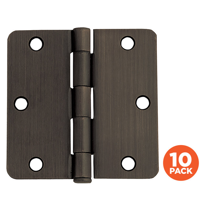 3.5" Oil Rubbed Bronze Steel Door Hinges Set