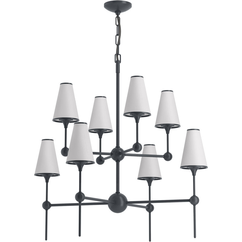 Parohn Eight-Light Chandelier, Gunmetal