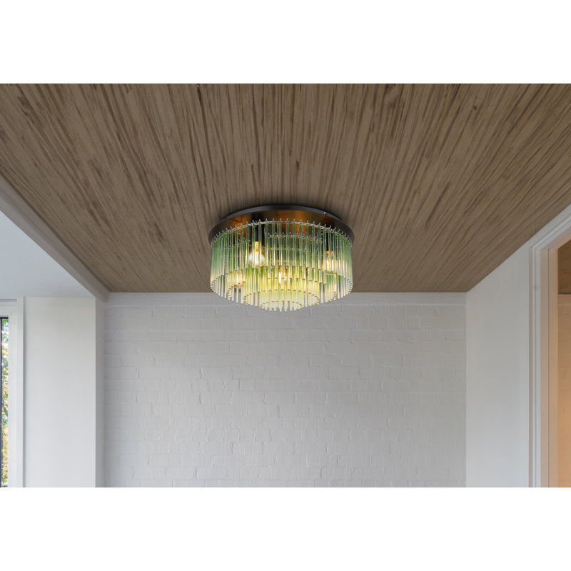 Bhushan Flush Mount, Green