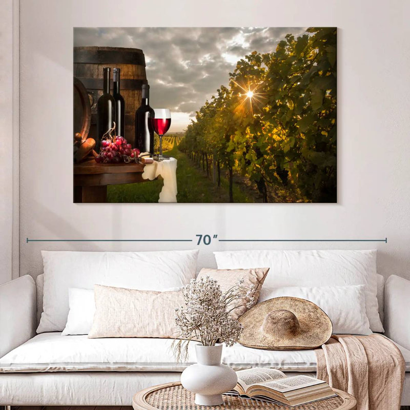 Vin rouge toscan Yarlin, H 34 po x l 51 po