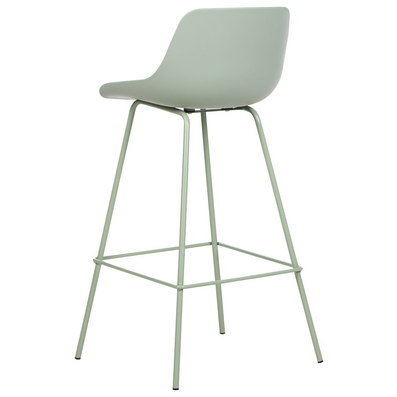 Bluffdale Counter Stool with Metal Frame, Light Green
