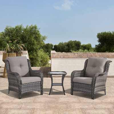 Schutt 2 - Person Patio Conversation Set with Cushions