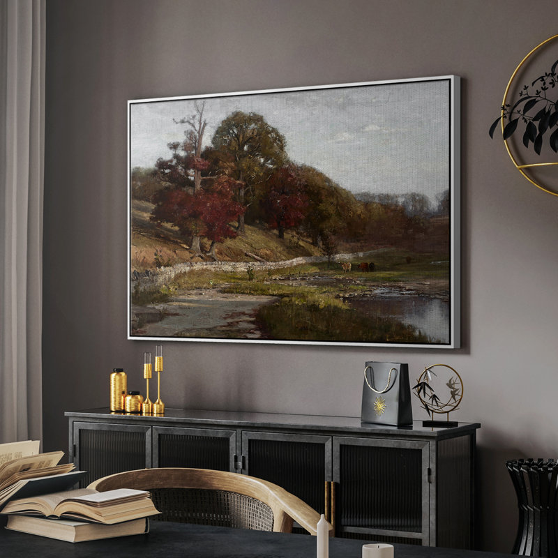 «Vintage Landscape - cmxxv» sur, Blanc, H 27 po x l 41 po