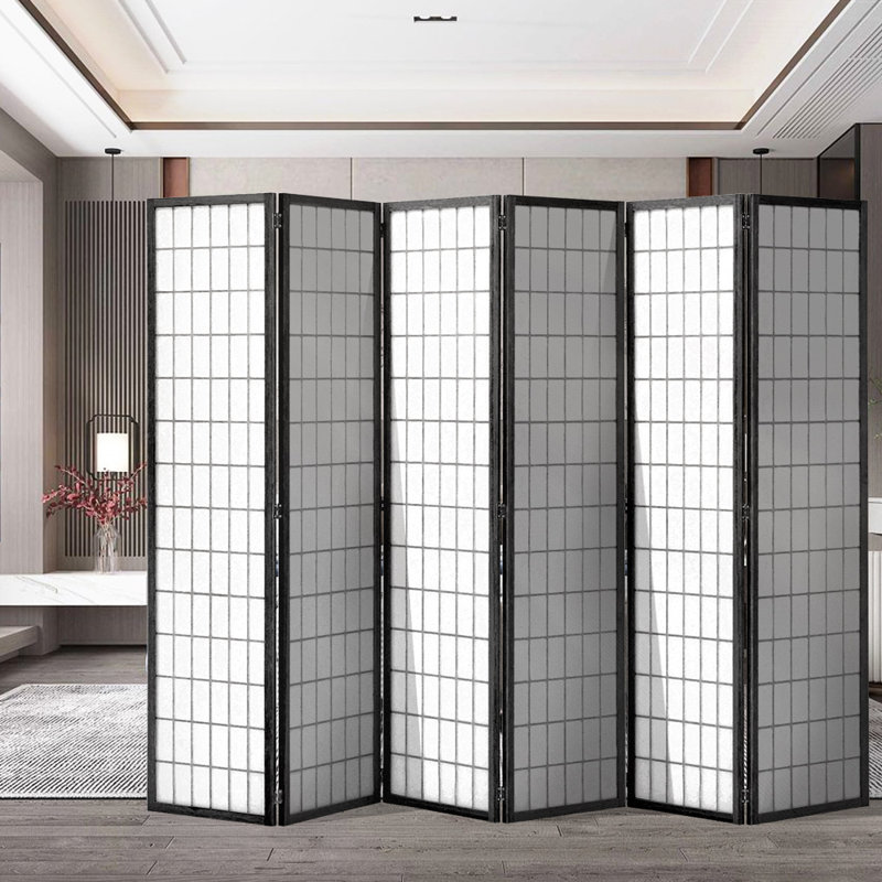 270cm W x 180cm H 6 - Panel Solid Wood Folding Room Divider