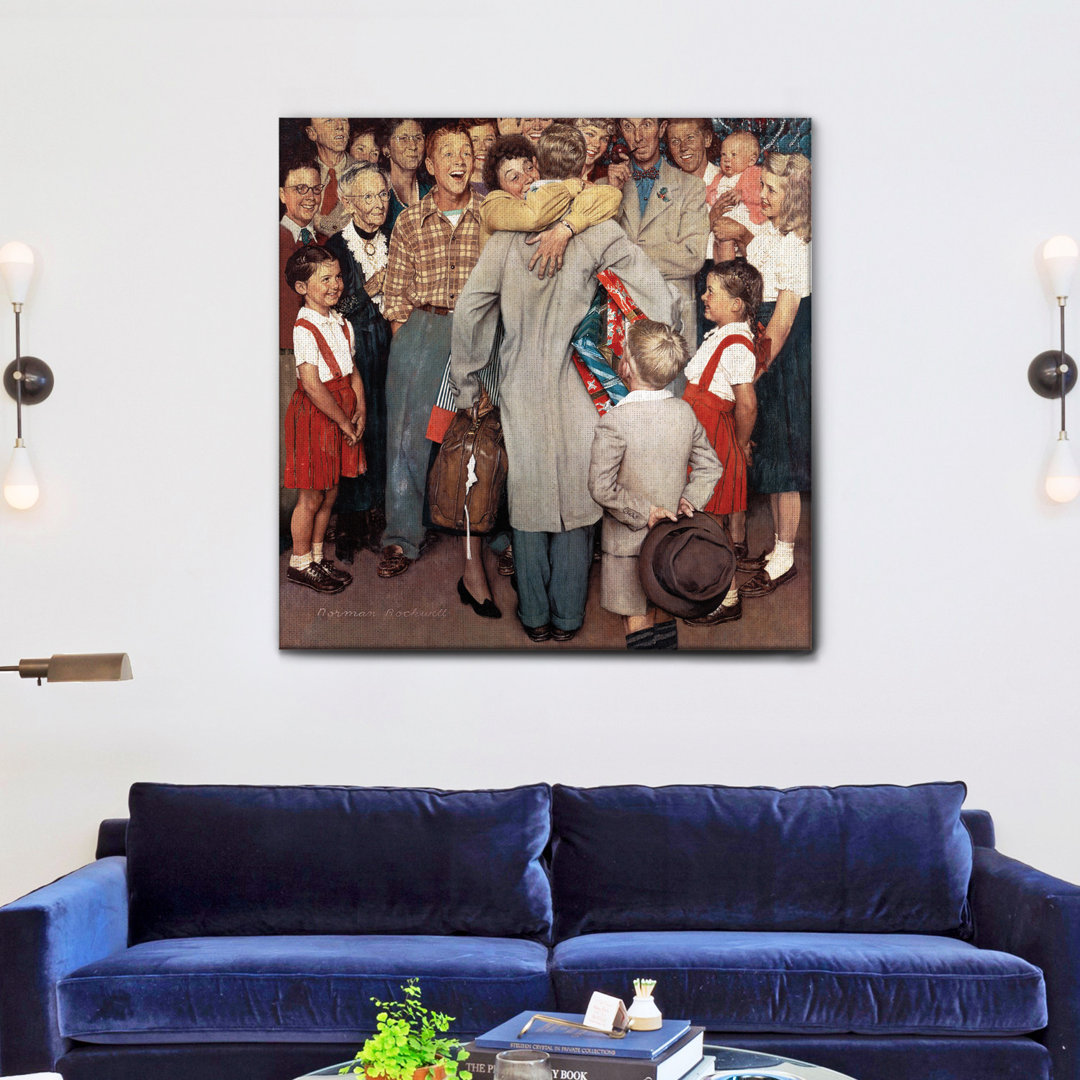 Leinwandbild Bild von Casa Per Natale von Norman Rockwell