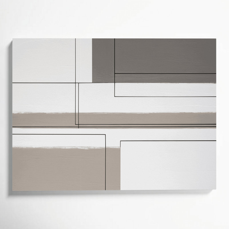 Minimalisme 17, art mural sur toile grise, H 20 po x l 24 po