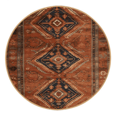 Machine Washable Turkish Brown Area Rug