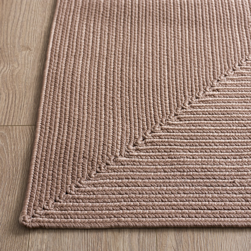 Tapis bleu foncé / ivoire tissé à la main Trombetta, Peach, Rectangulaire 3 pi x 5 pi