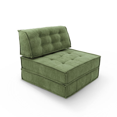 Modular Sofa Bed | 500 lb Hybrid Spring Support, Waterproof Covers, Space-Saving, Red