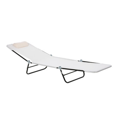 Méridienne pliante avec coussin Outsunny
