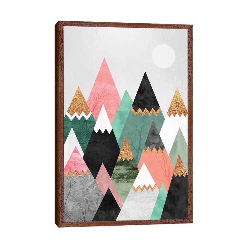 Pretty Mountains - Print on Canvas, Brown Framed, 152.5 cm H x 101.5 cm W