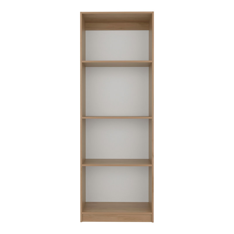 Home 4 Shelves, Modern Display Unit For Books And Decor For Living Rooms, Office Or Bedroom, Natural Oak, Beige