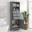 Armoire de rangement autoportante avec 3 tiroirs et tablettes réglables