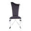 Ensemble de chaises d'appoint en tissu noir Cyren et en acier inoxydable (ensemble de 2)