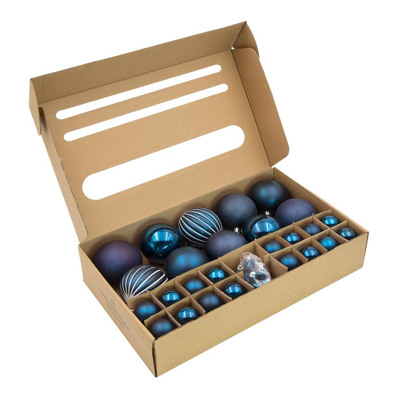 Solid Colour Shatterproof Bauble, Navy