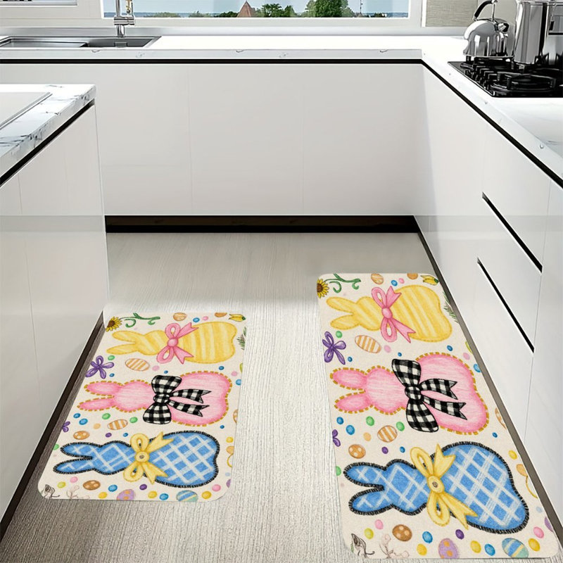 Tapis de cuisine antidérapant 2 pièces