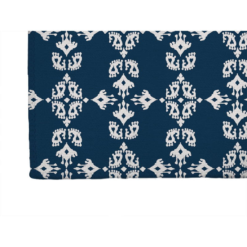 Tapis à linge Cassia, Bleu, Rectangle 5 pi x 7 pi