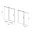 Porte de douche H 76 po x l 56 à 60 po. Verre trempé de 3/8 po. Noir mat. Solution idéale pour une porte de salle de bain, verre, noir, sortie facile à nettoyer