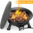 Melisa 24" Propane Fire Pit,52,000 Btu Portable Smokeless Firebowl With Self Igniter, Cover, Lava Rocks, Gas Cylinder Holder